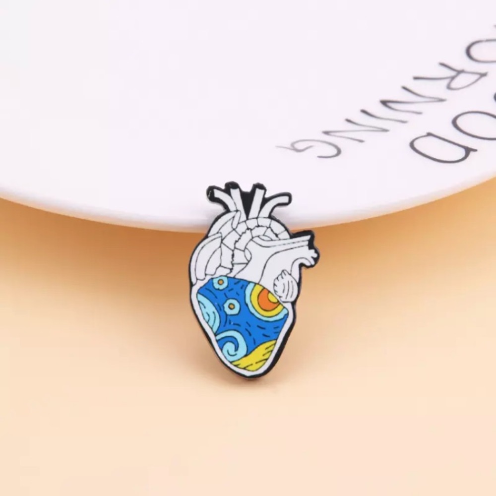 🎉 New Van Gogh Colourful Heart Valve Pin